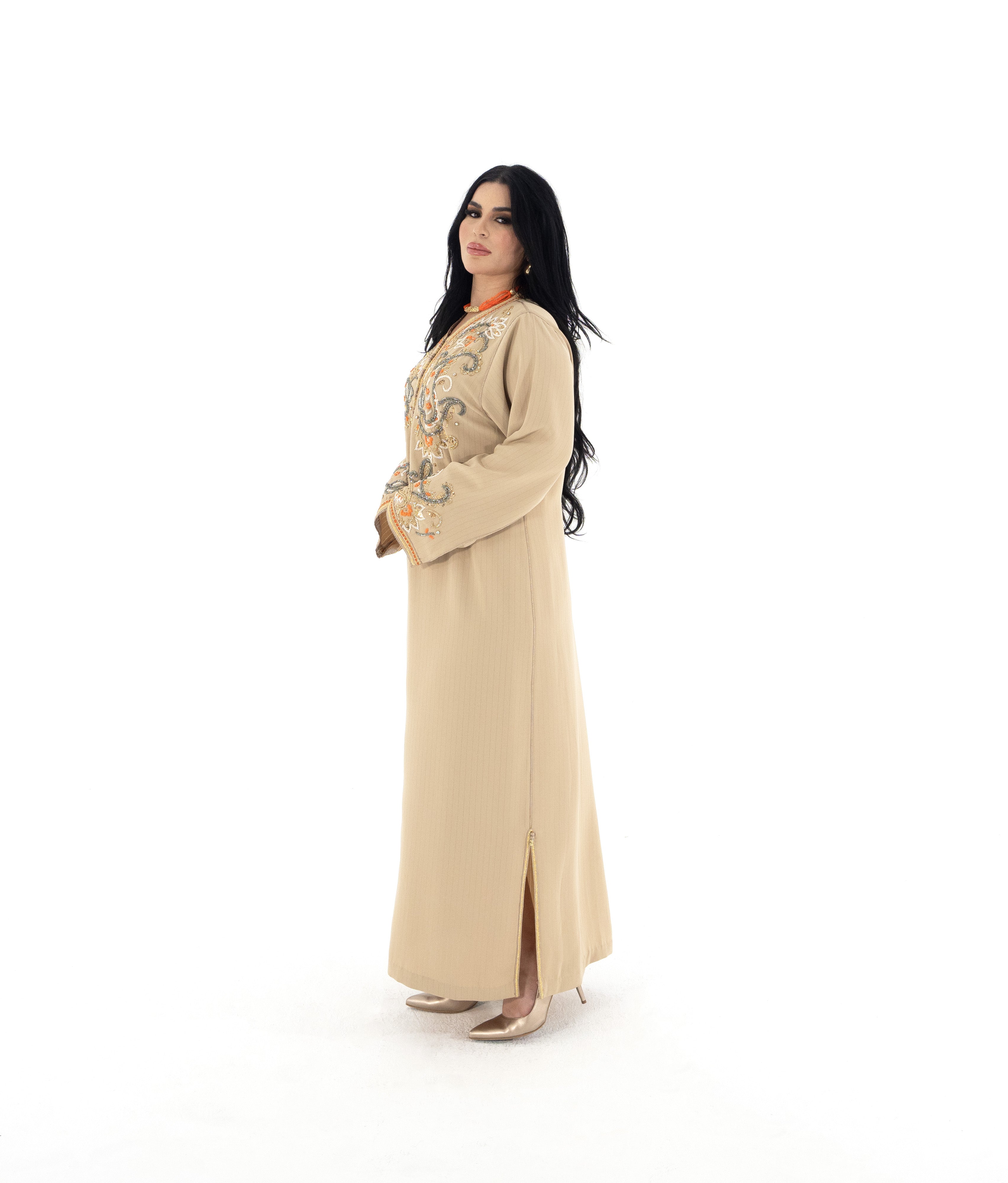 Caftan Fleurs d'Oranger (قفطان زهور البرتقال) - M/L - Kan Ya Makan