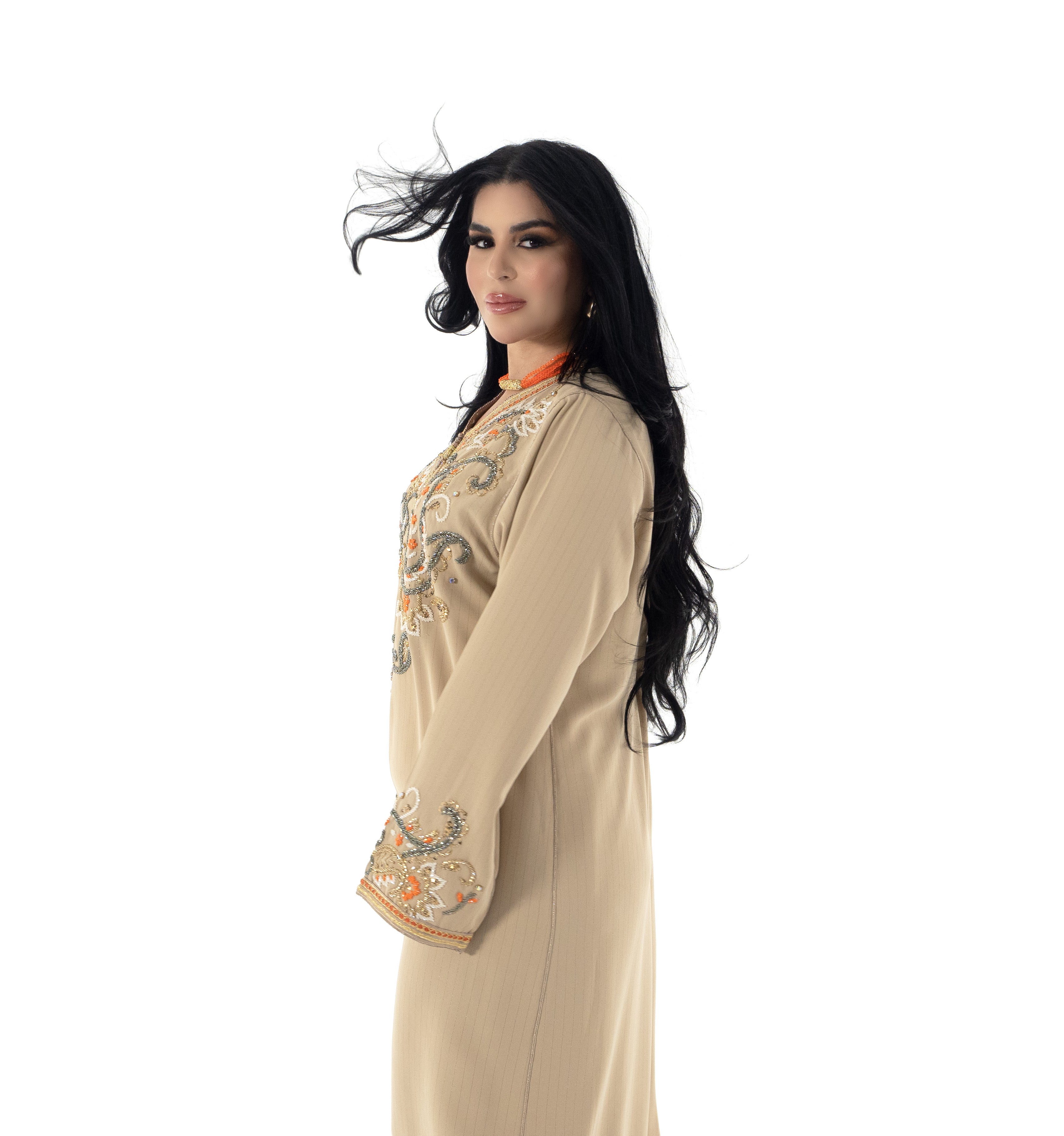 Caftan Fleurs d'Oranger (قفطان زهور البرتقال) - M/L - Kan Ya Makan