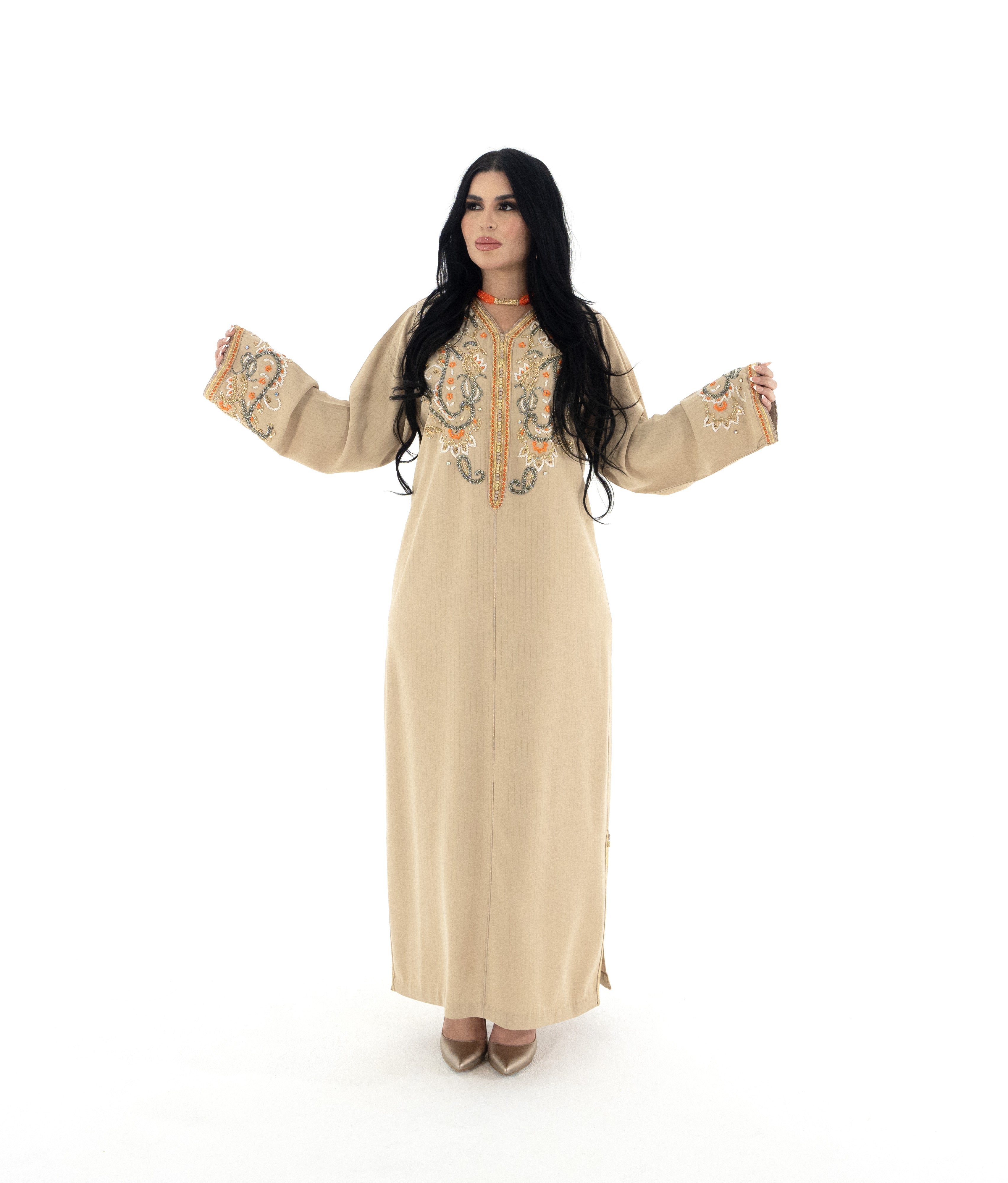 Caftan Fleurs d'Oranger (قفطان زهور البرتقال) - M/L - Kan Ya Makan