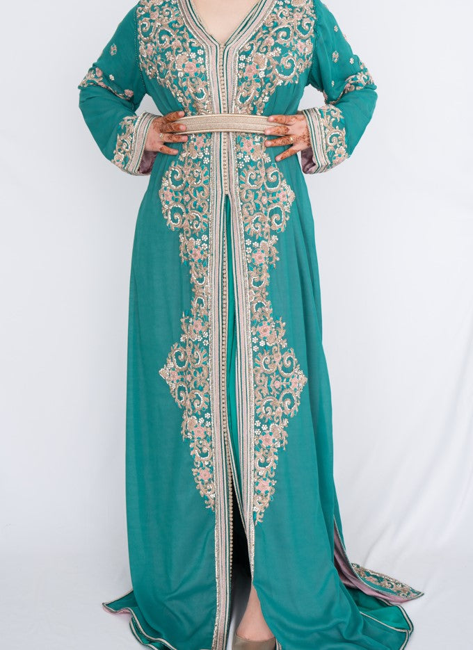 Lebssa saree 2 pièces faite à la main - M-L - Kan Ya Makan