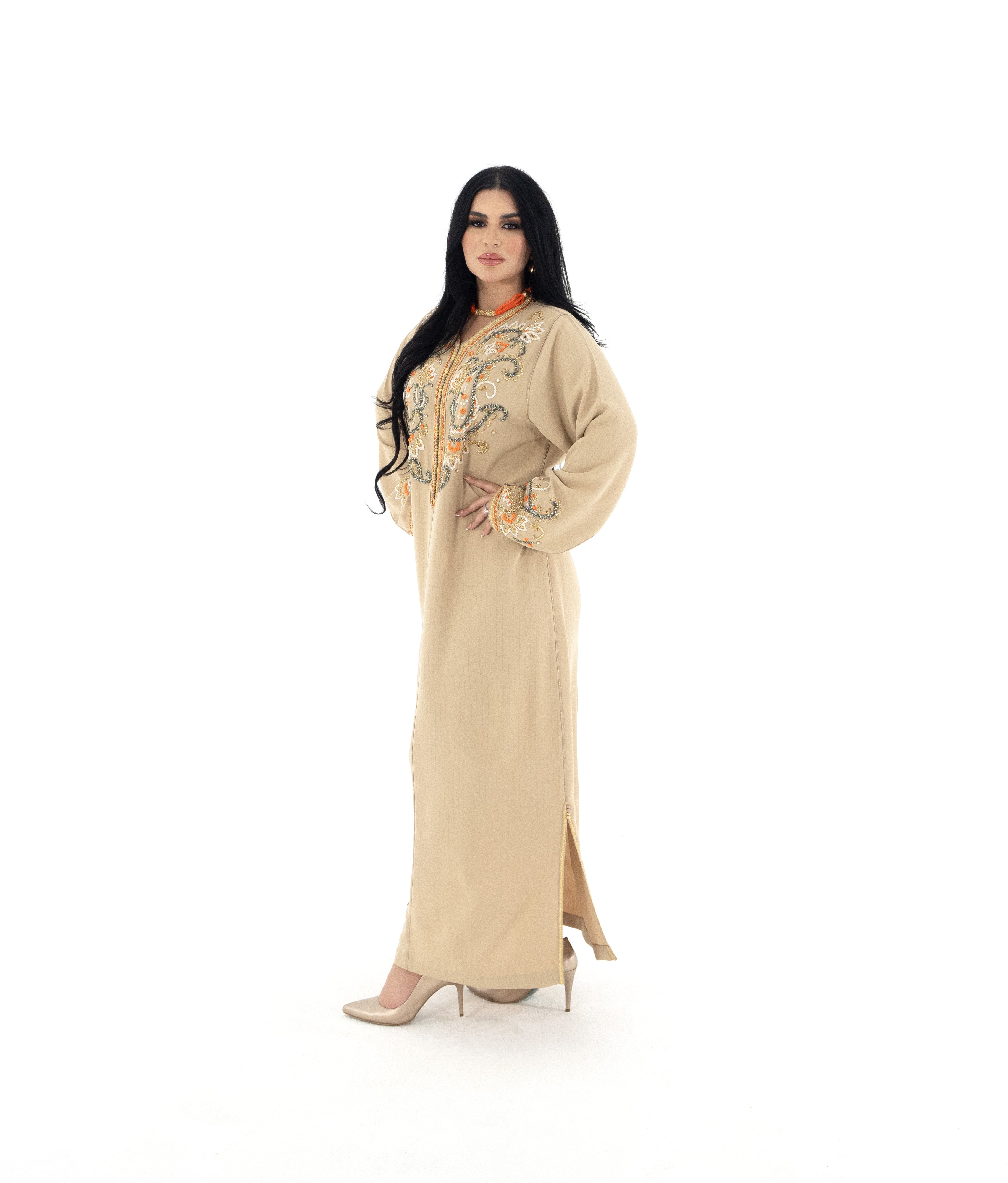 Caftan Fleurs d'Oranger (قفطان زهور البرتقال) - M/L - Kan Ya Makan