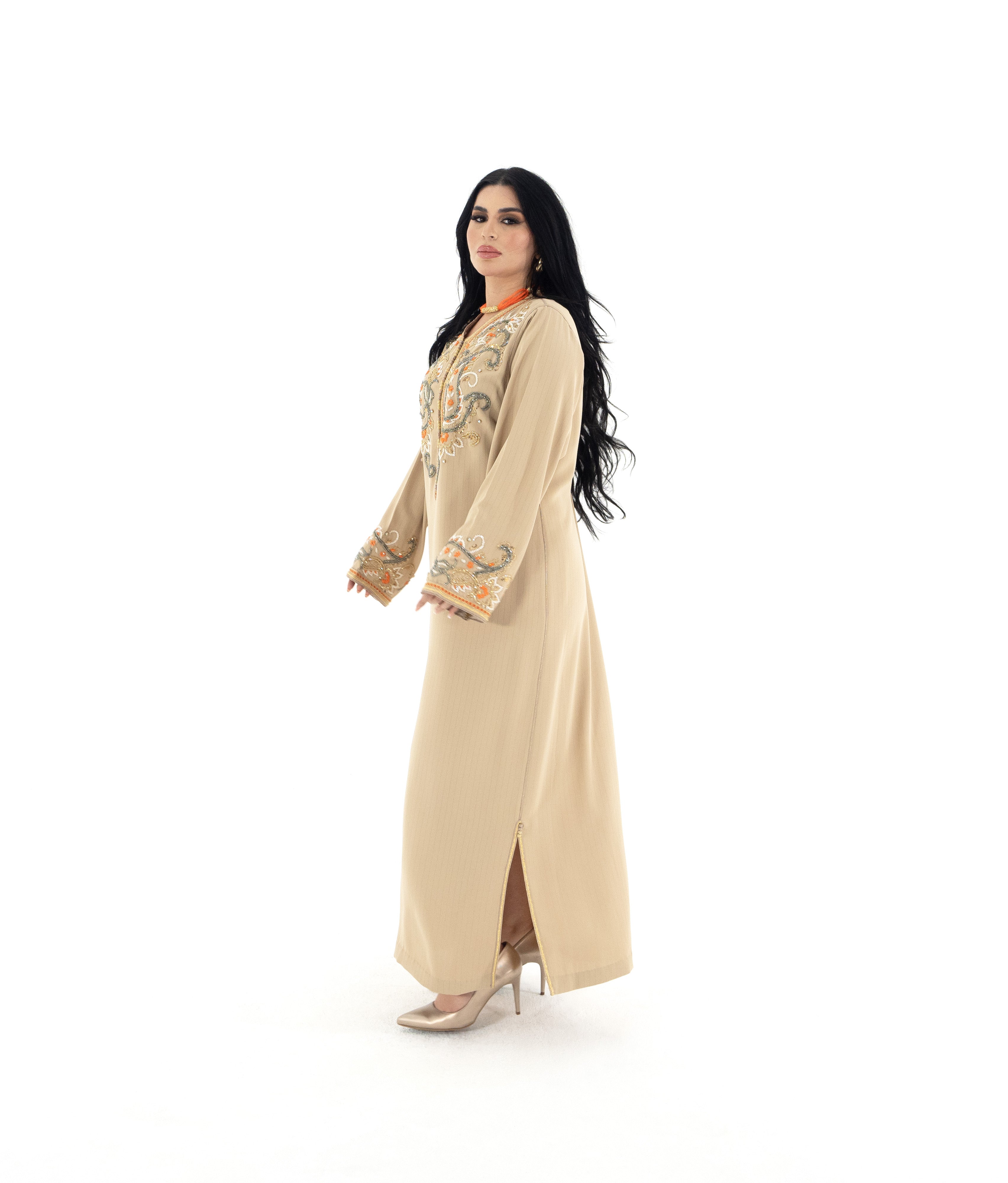 Caftan Fleurs d'Oranger (قفطان زهور البرتقال) - M/L - Kan Ya Makan
