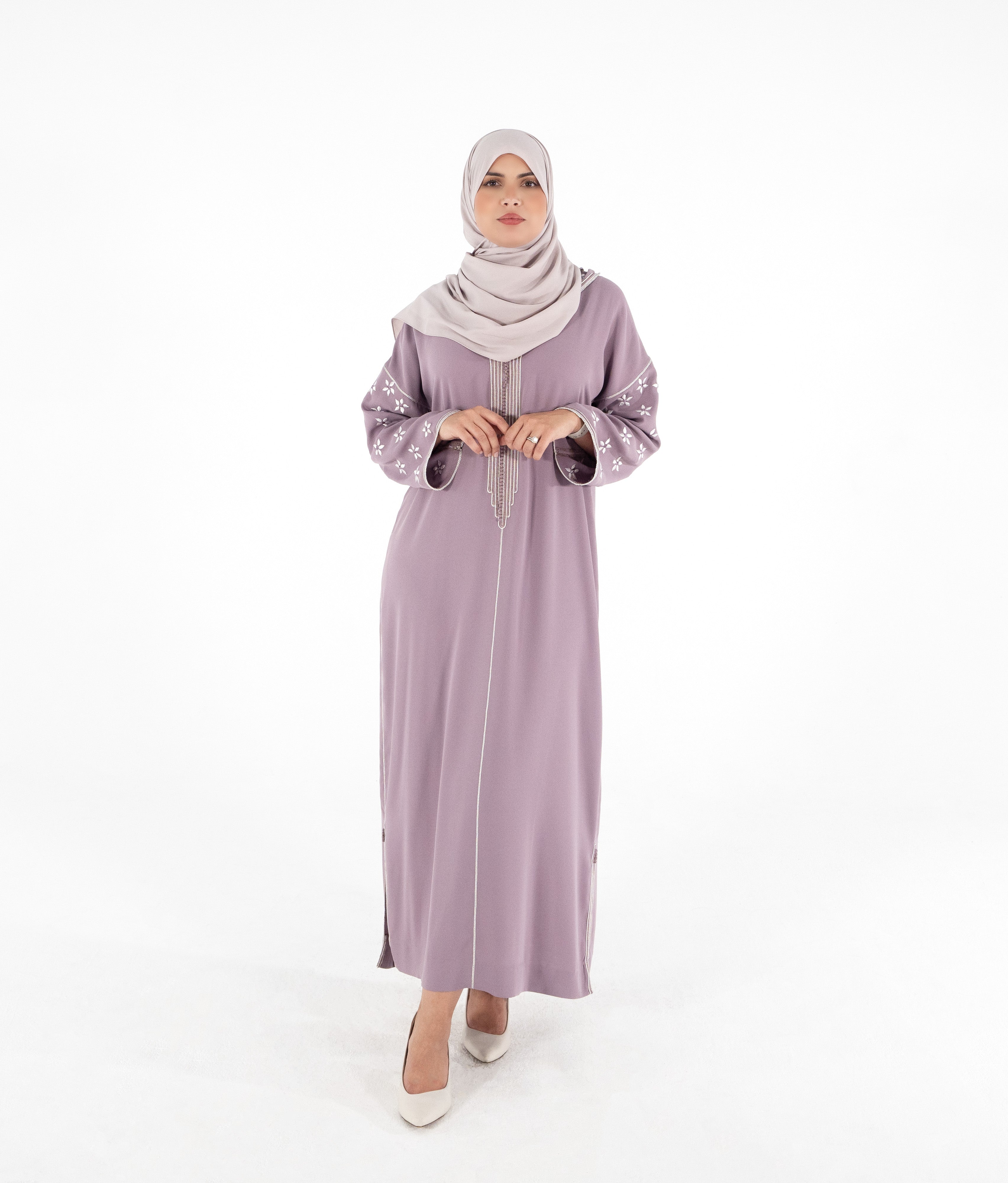 Jellaba Fleurs Élégantes - Kan Ya Makan