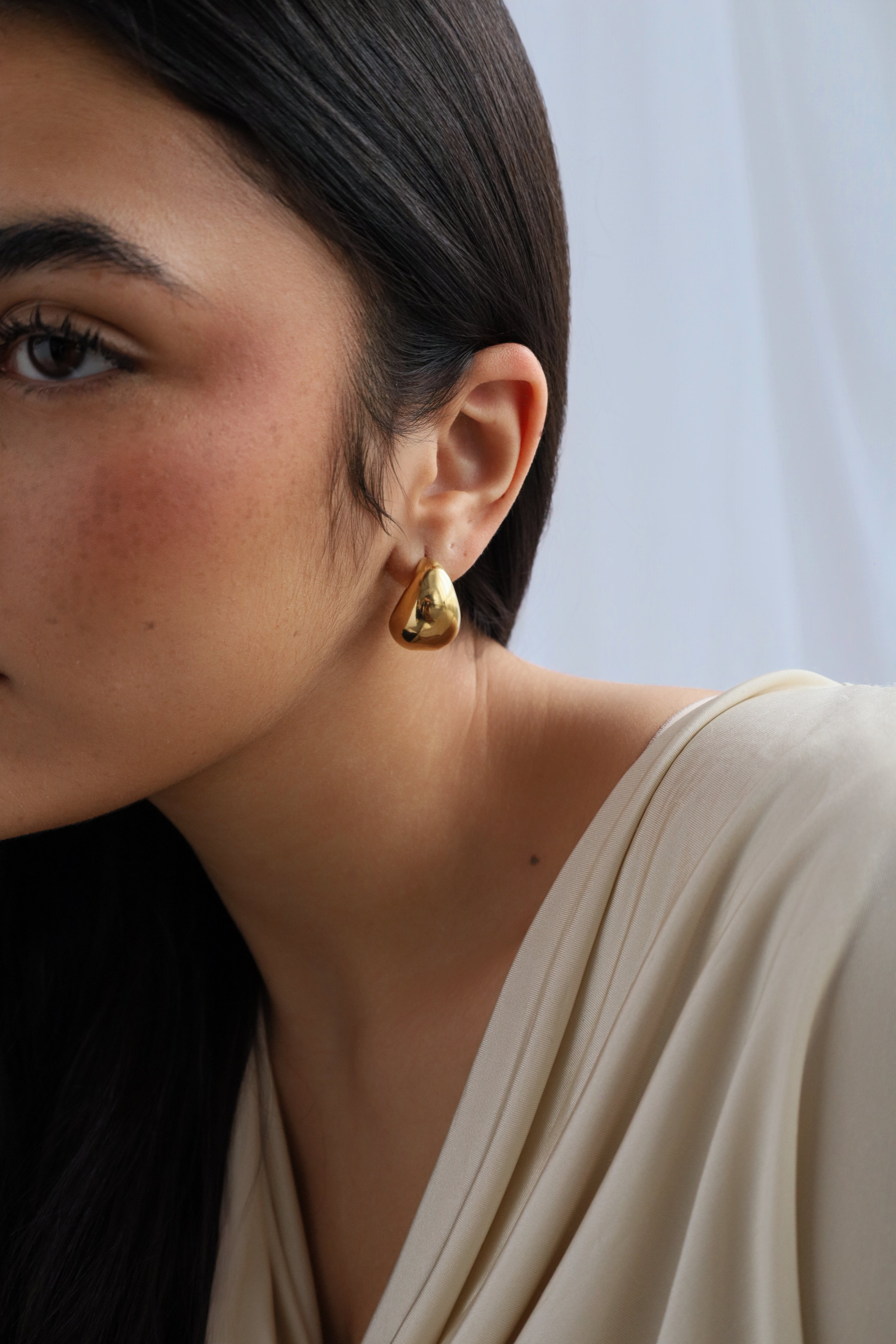 Nura - Boucles d’oreilles dorées