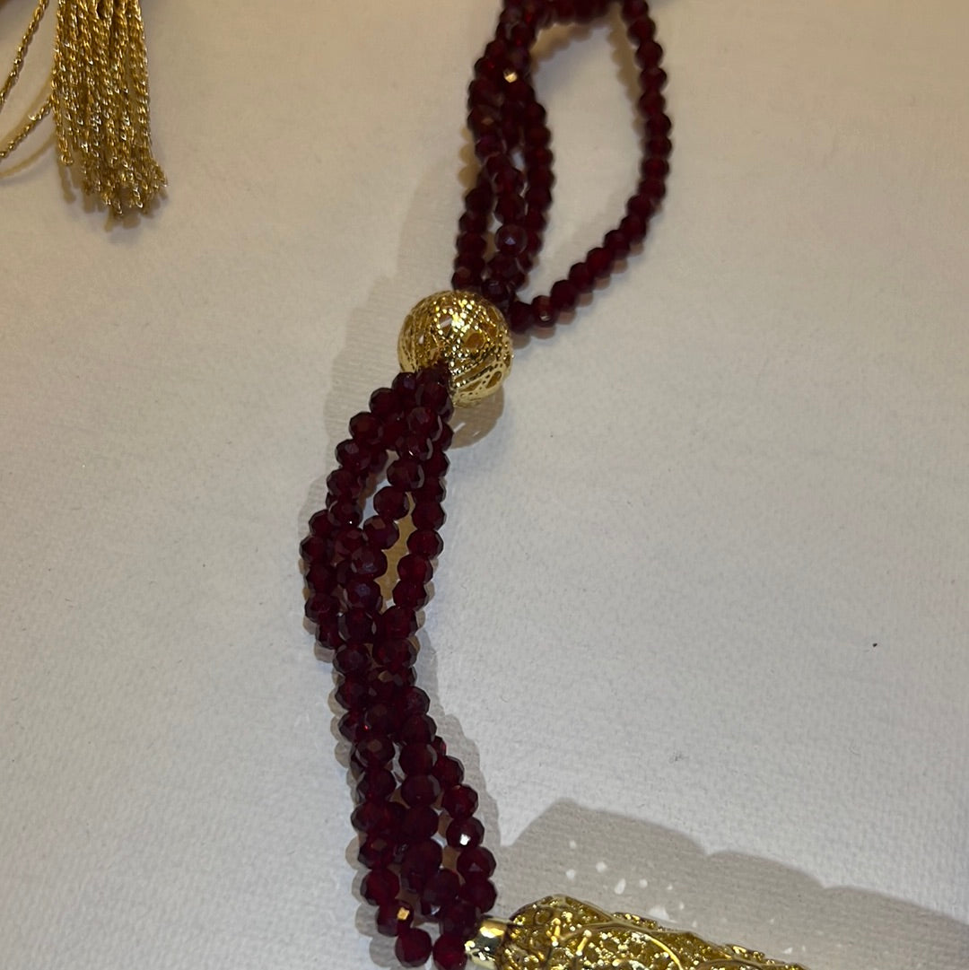 Collier Perlé Doré - Kan Ya Makan