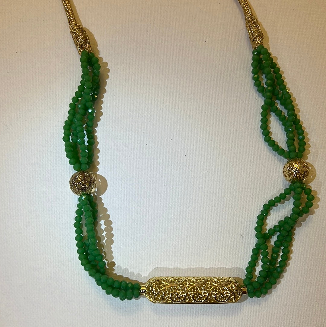 Collier Perlé Doré - Kan Ya Makan