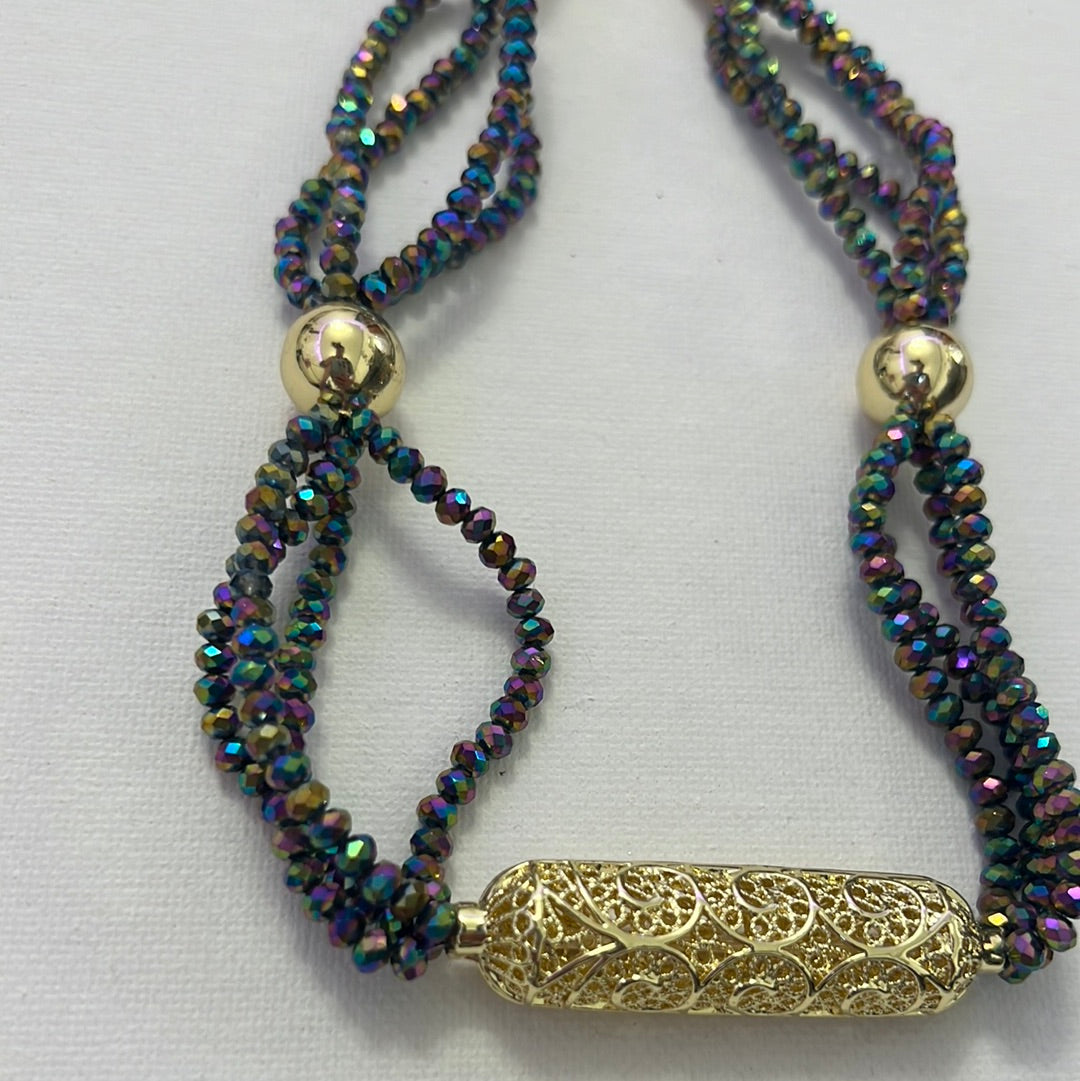 Collier Perlé Doré - Kan Ya Makan