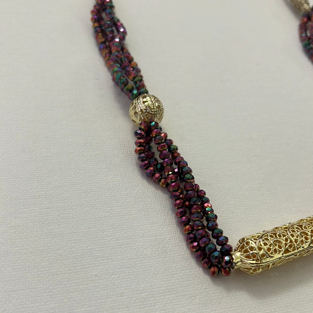 Collier Perlé Doré - Kan Ya Makan