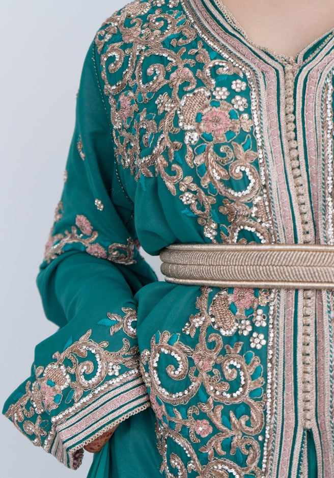 Lebssa saree 2 pièces faite à la main - M-L - Kan Ya Makan