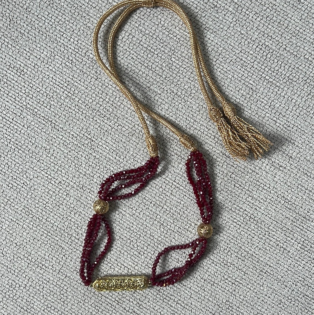 Collier Perlé Doré - Kan Ya Makan
