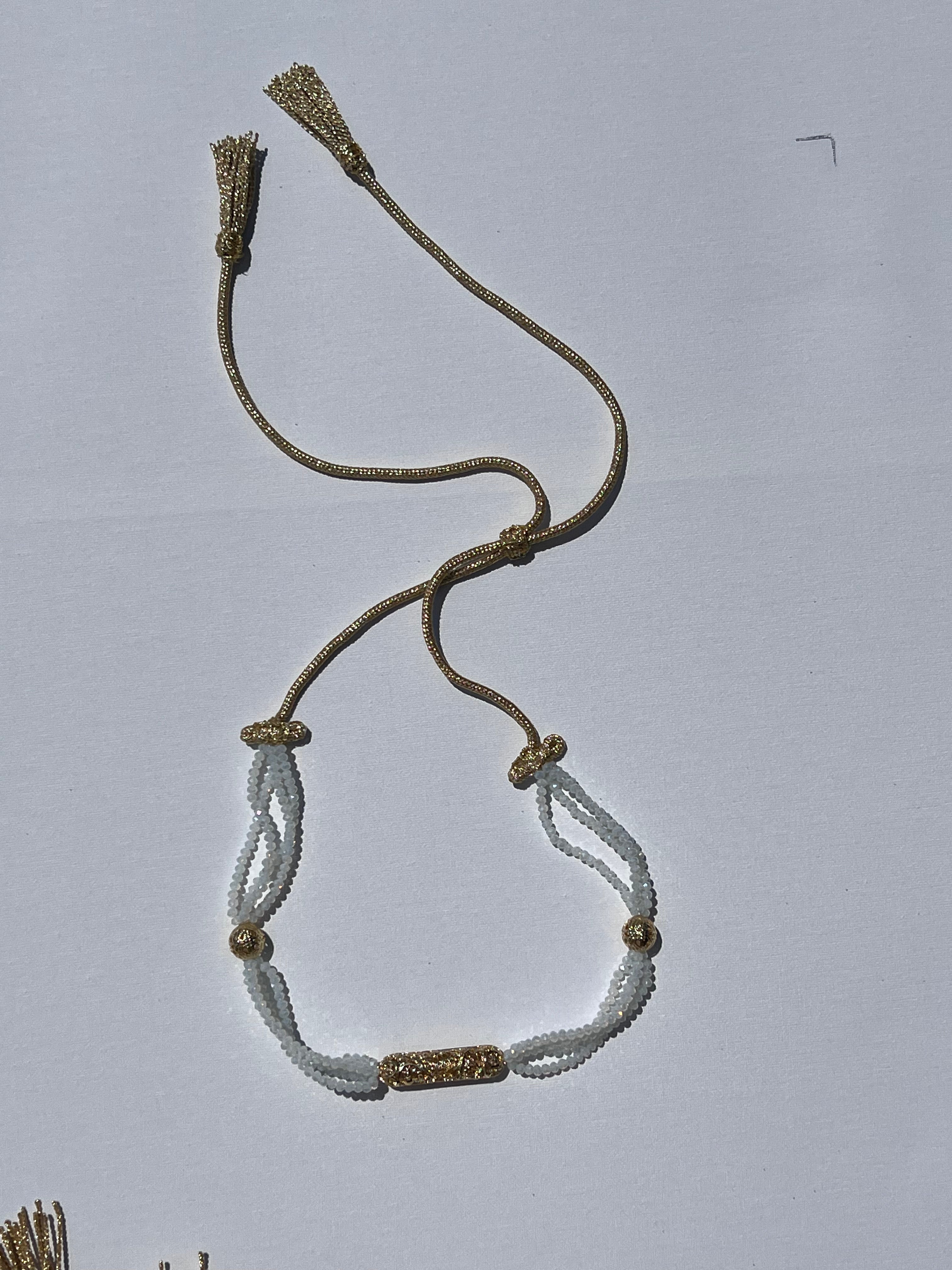 Collier Perlé Doré - Kan Ya Makan